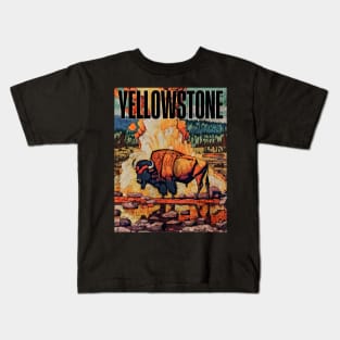 Yellowstone National Park USA Kids T-Shirt